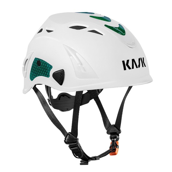 Kask Superplasma AQ Hi Viz, white/green, safety helmet, industrial helmet, size 51-63 cm