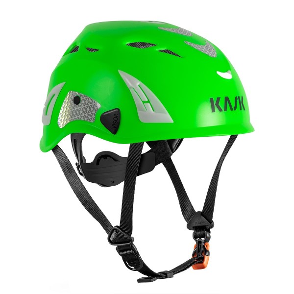 Kask Superplasma AQ Hi Viz, lime-fluo, safety helmet, industrial helmet, size 51-63 cm