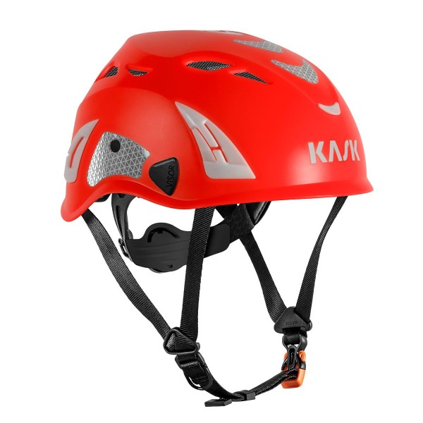 Kask Superplasma AQ Hi Viz, red-fluo, safety helmet, industrial helmet, size 51-63 cm